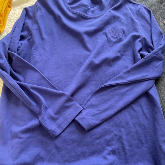 Blair Long Sleeve Top Shirt Mock Neck Lot XL blue green yellow women's - Picture 3 of 6